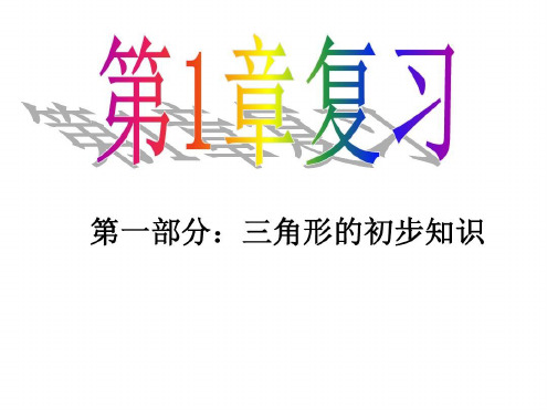 浙教版数学八年级上册第1章三角形初步认识复习-2023年学习资料