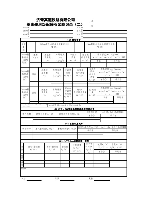 0153基床表层级配碎石试验记录(二)