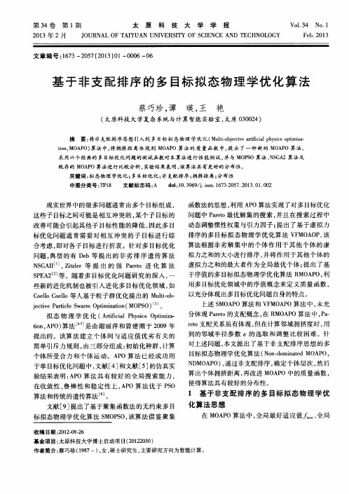 基于非支配排序的多目标拟态物理学优化算法