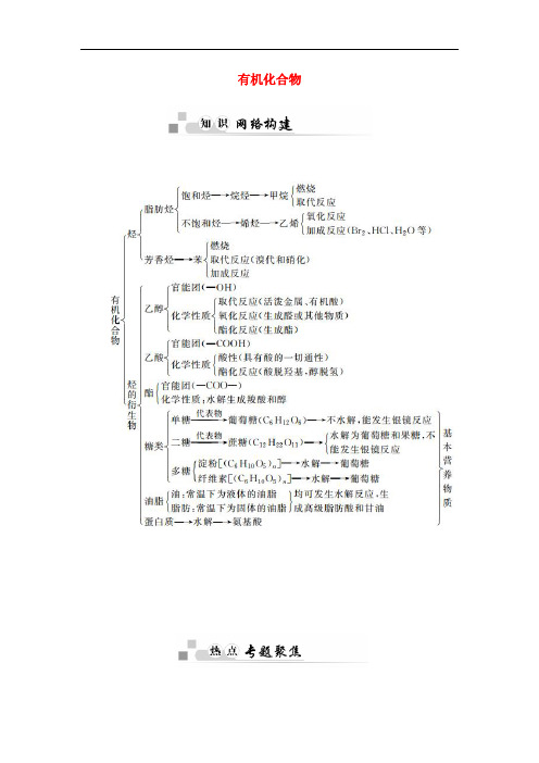 2021新人教版高中化学必修二第3章《有机化合物章末知识整合》word学案