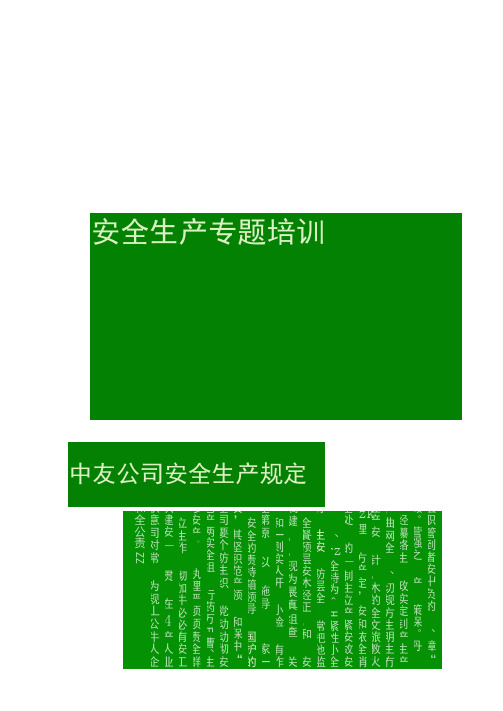 安全生产专题培训PPT