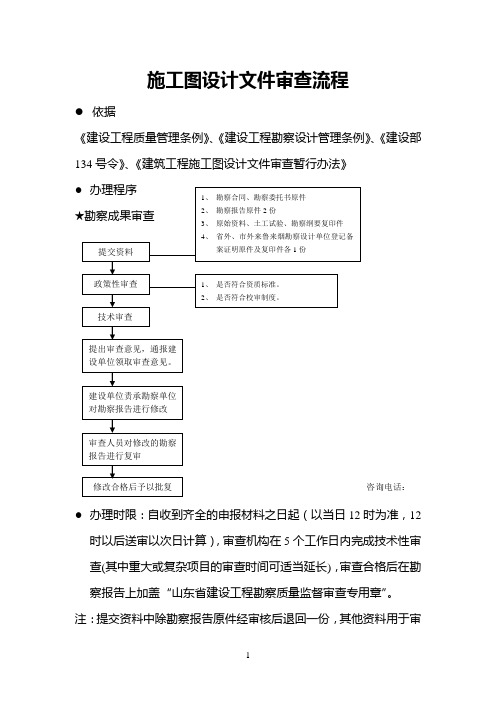 施工图设计文件审查流程