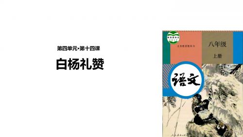 (新)部编人教版八年级语文上册第14课《白杨礼赞》精美课件