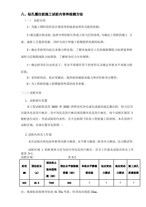 桩基创优项目方案、试桩任务