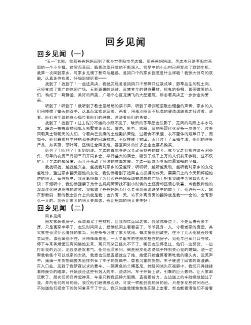 回乡见闻作文共八篇