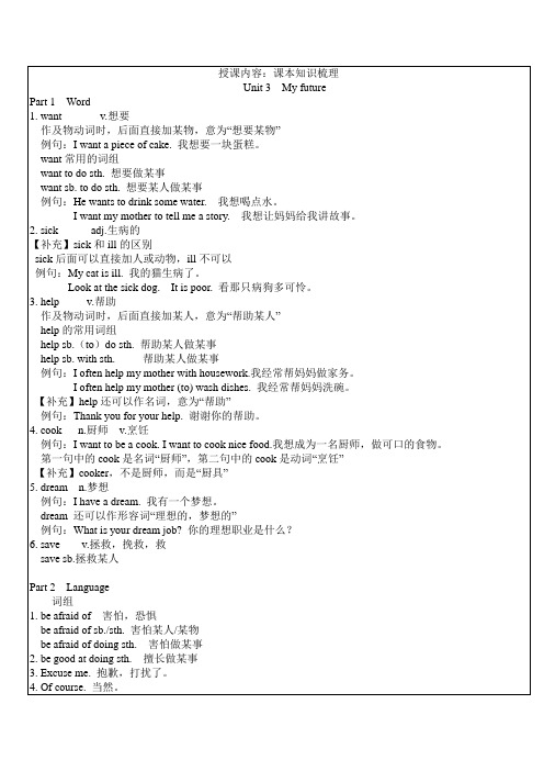 五年级M1U3My future