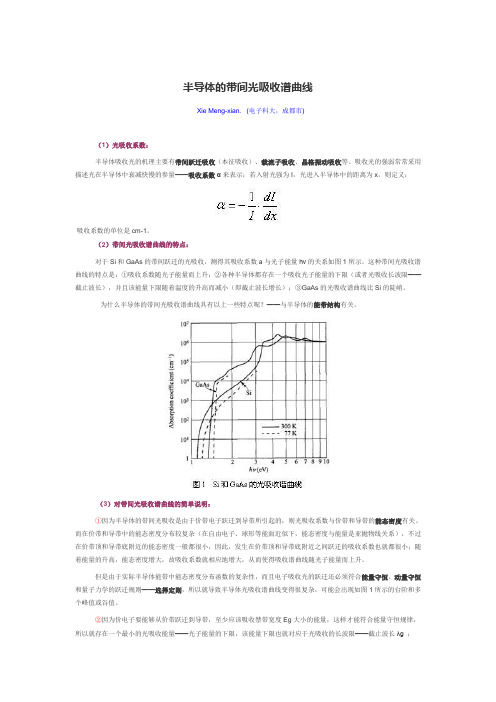 半导体的带间光吸收谱曲线