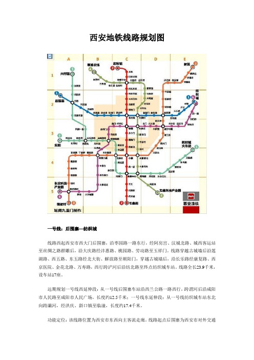 西安地铁线路规划图