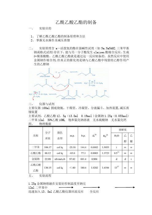 乙酰乙酸乙酯的制备