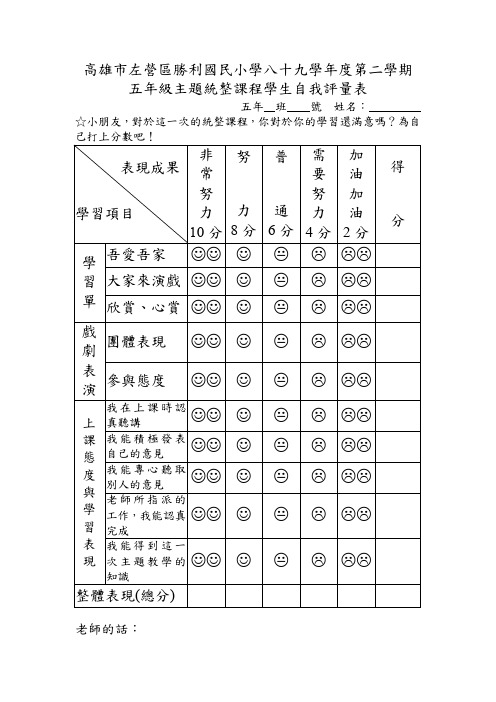 高雄左营区胜利国民小学八十九学第二学期.doc