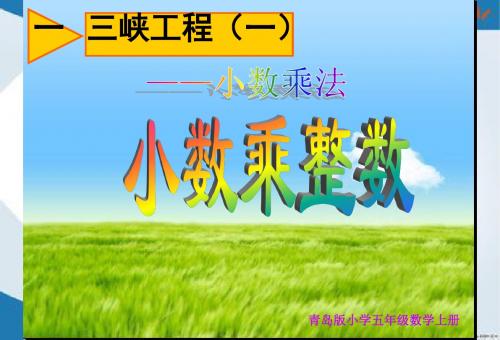 新版青岛版数学五年级上册《小数乘整数》课件4套(新审定)