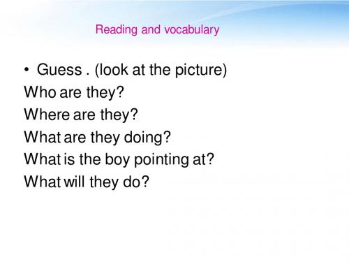 高中英语 Module3 reading and vocabulary课件 外研版必修5