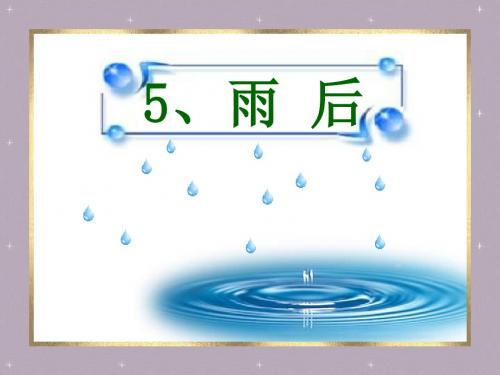 《雨后》ppt课件1