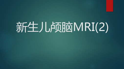 新生儿颅脑MRI(2)-儿童正常脑髓鞘发育的MR评价