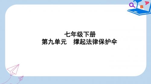 聊城专版2019年中考道德与法治总复习七下第九单元撑起法律保护晌件