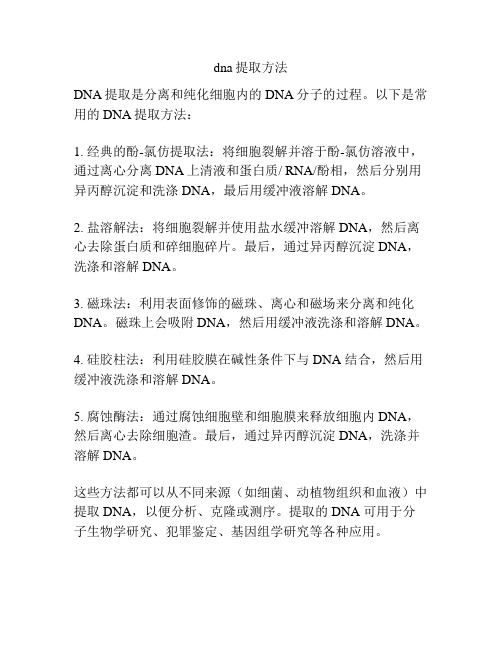 dna提取方法