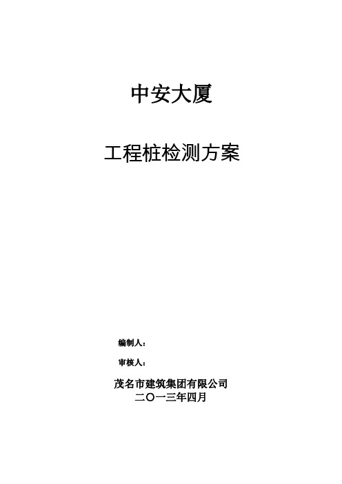 旋挖钻孔灌注桩检测方案修改