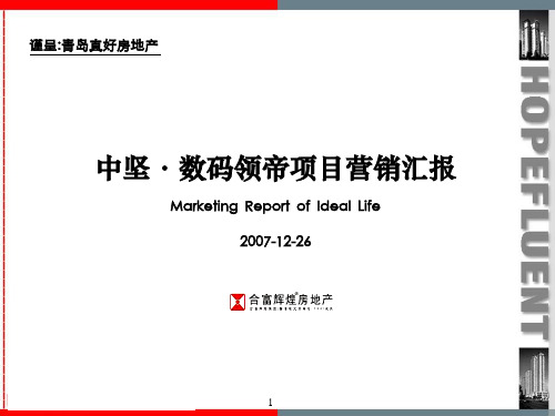 合富辉煌精品-2007年青岛中坚数码领帝项目营销汇报