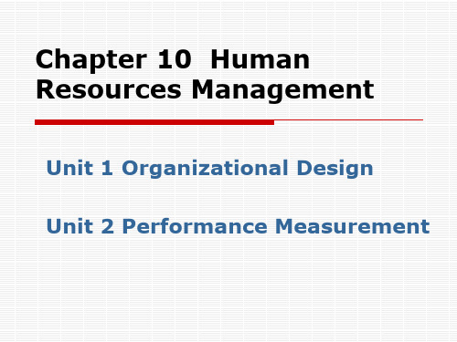 Chapter 10 Human Resources Management 工业工程专业英语 教学课件