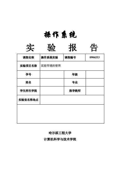 操作系统 (第一个实验)