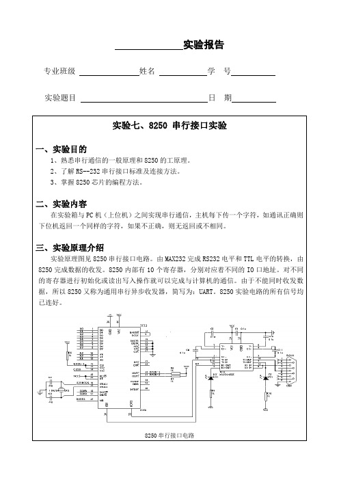 8250串行接口