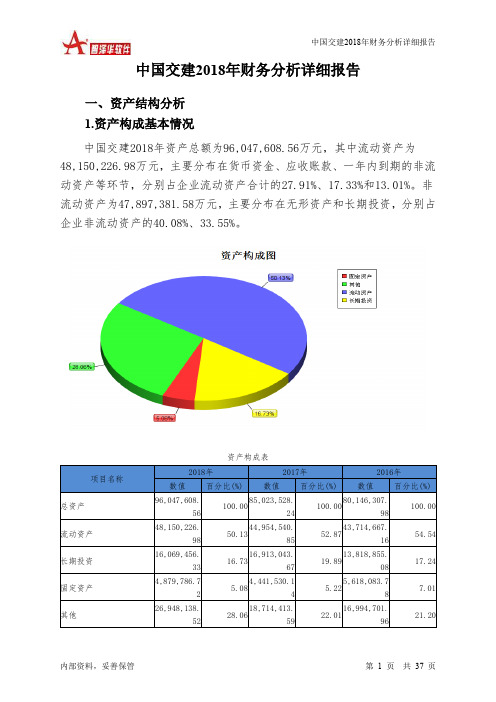 中国交建2018年财务分析详细报告-智泽华