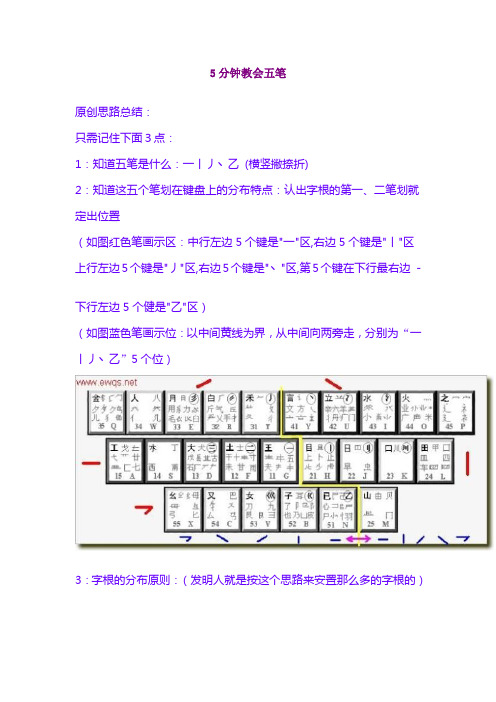 五分钟学会五笔