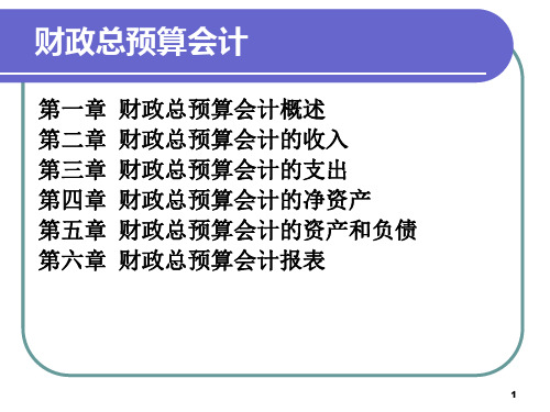 财政总预算会计相关知识概述