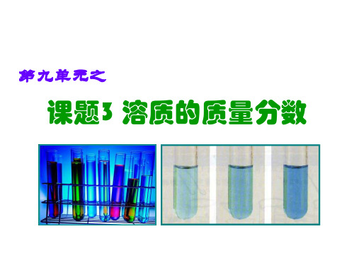 九年级化学溶质的质量分数(2)