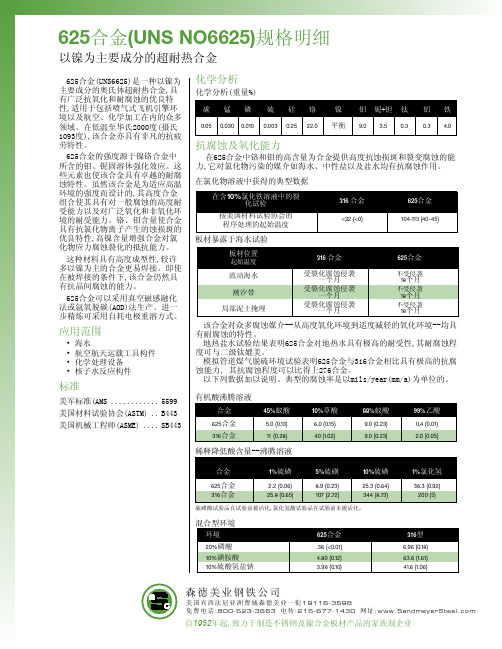 625镍合金材料介绍