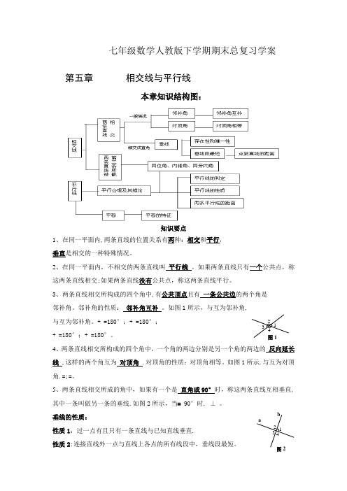 七年级数学人教版下册期末总复习学案