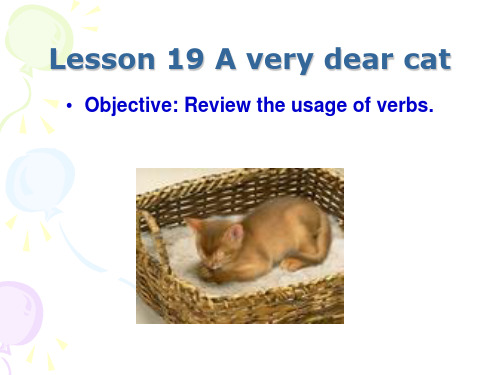 新概念英语第三册Lesson 19 A very dear cat课件