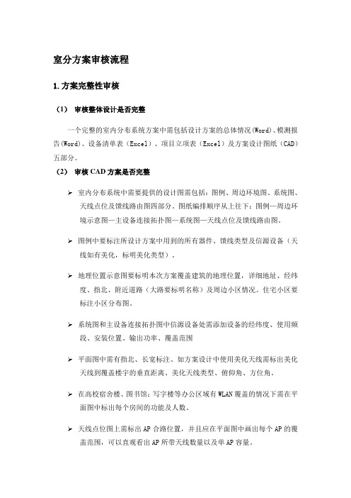 室分方案审核流程