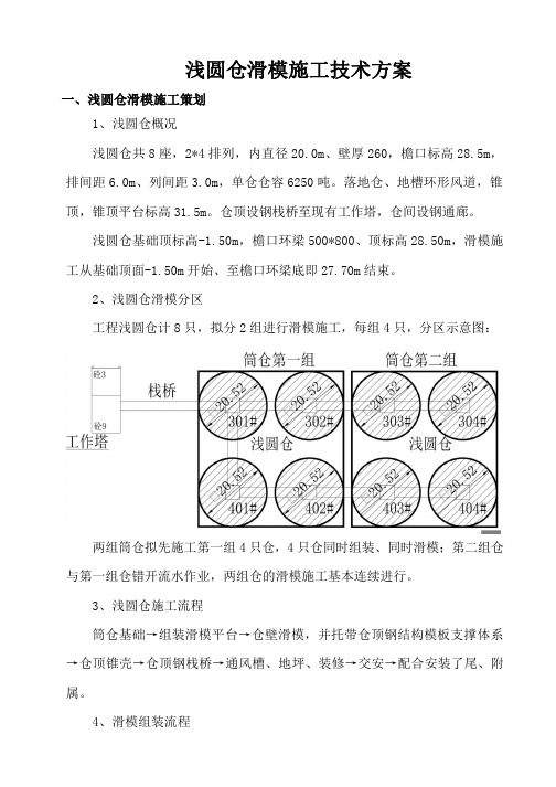 浅圆仓滑模施工技术方案