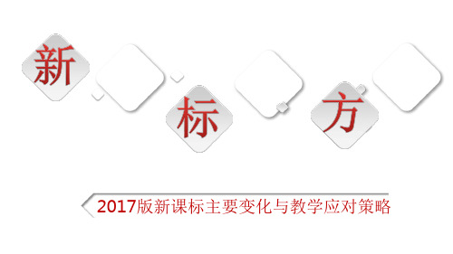 课标解读：2017版新课标变化与教学应对策略