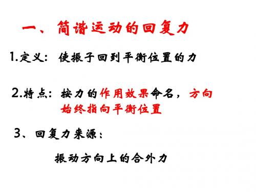 简谐运动的回复力和能量(新2019)