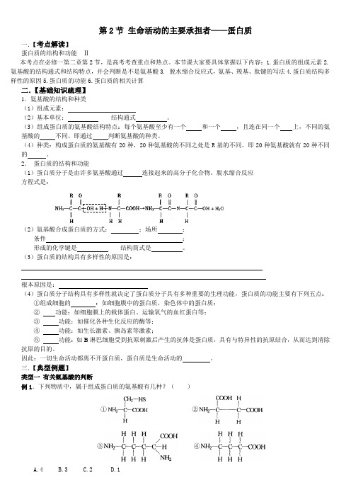 蛋白质复习(学案)