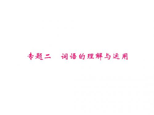 八年级下册语文(人教版)作业课件 专题二 词语的理解与运用