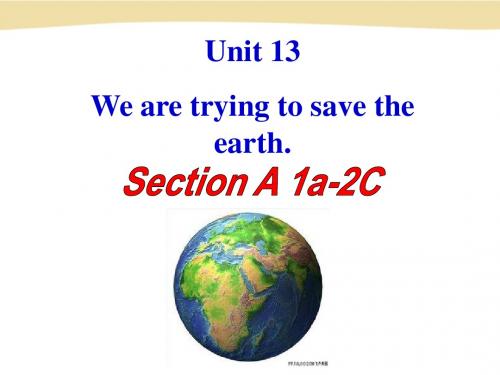 人教版(五四制)九年级全一册英语Unit9 We’re trying to save the earth!课件