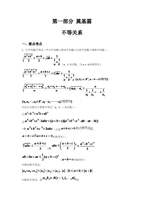 自主招生不等式(附答案)