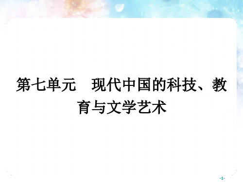 高中历史必修3课件 第七单元 现代中国的科技、教育与文学艺术 19 建国以来的重大科技成就