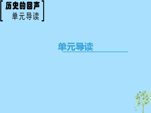 2018-2019学年高中语文 第三专题 历史的回声 单元导读优质课件 苏教版必修2