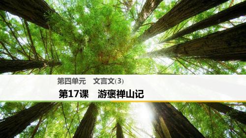 最新粤教版高中语文必修五第四单元 第17课《游褒禅山记》课件.ppt