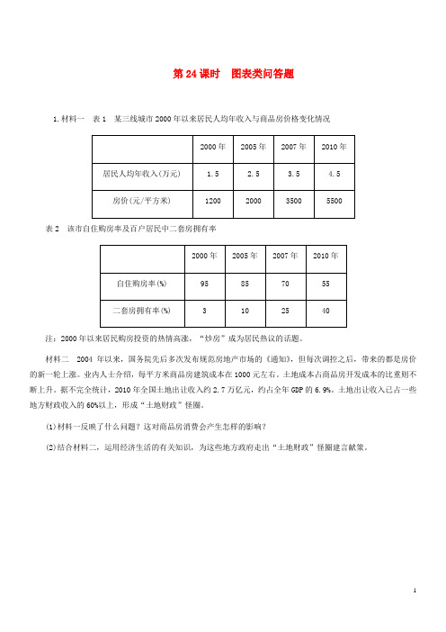 高考政治二轮总复习图表类问答题限时24新人教版