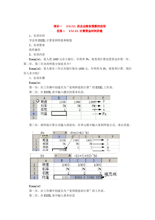 EXCEL在企业财务预算的应用