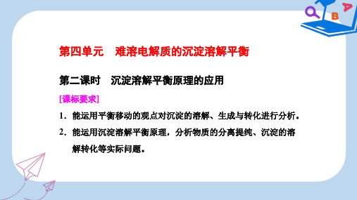 【精选】_高中化学专题3溶液中的离子反应第四单元沉淀溶解平衡第2课时沉淀溶解平衡原理的应用课件苏教版选