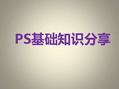 ps软件简单介绍ppt课件