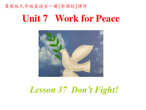 冀教版英语九年级全一册Unit 7 Lesson 37 课件