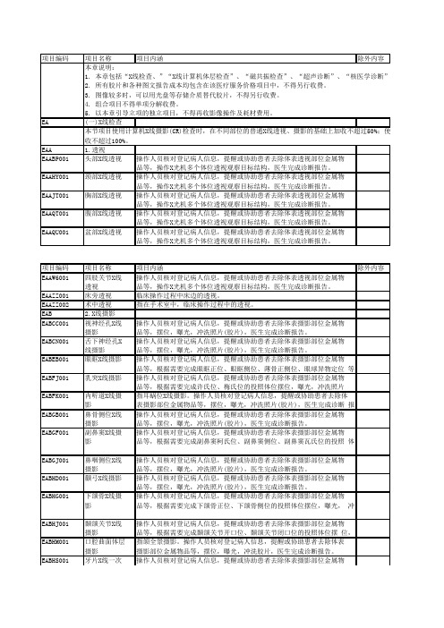 全国医疗服务价格项目规范(2012版)