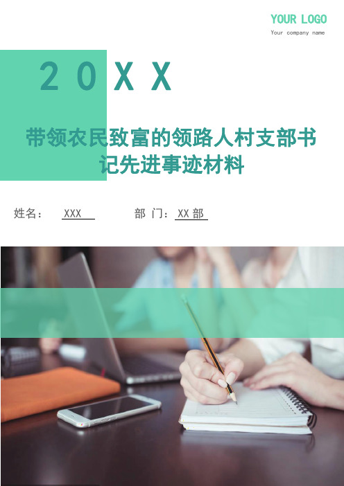 带领农民致富的领路人村支部书记先进事迹材料